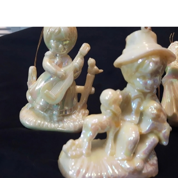 VTG ornaments Angels Sheep Harp rocking horse Christmas tree holiday set 6 - Picture 4 of 9